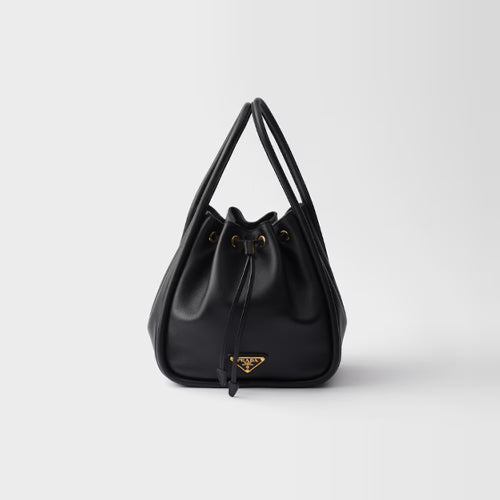 프라다 달링 가죽 미니 버킷백 블랙 1BE087