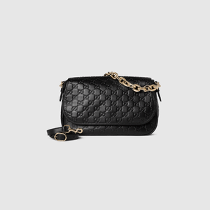 구찌 GG 엠블럼 미디엄 숄더백 블랙 848882