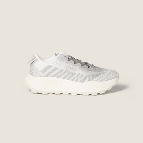 미우미우 테크니컬 패브릭 스니커즈 그레이 5E480E