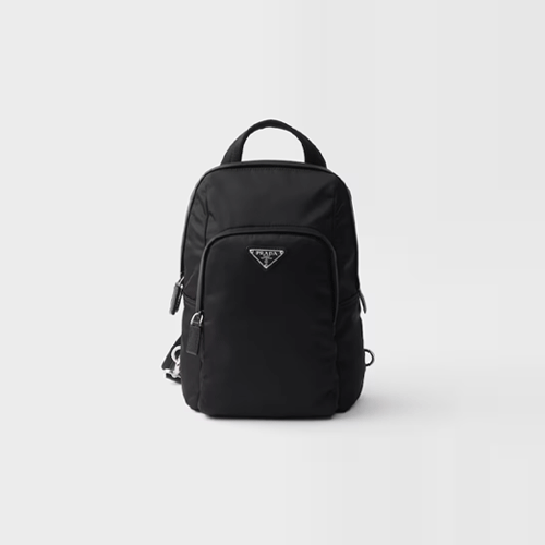 프라다 리나일론 및 사피아노 가죽 백팩 블랙 2VZ116