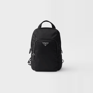 프라다 리나일론 및 사피아노 가죽 백팩 블랙 2VZ116