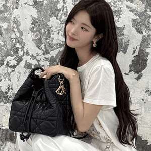 디올 디모션 미디엄 백 블랙 (노정의 착용)