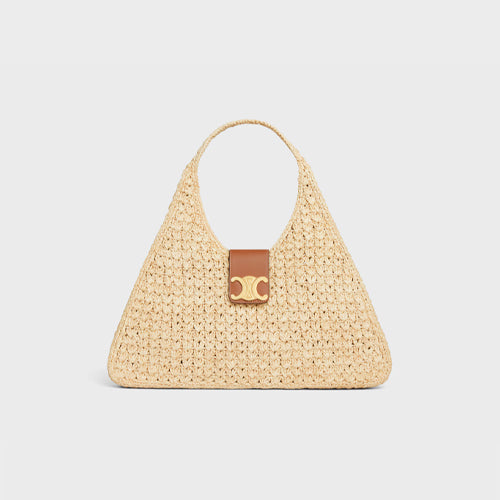 셀린느 라피아 트라이앵글 카바스백 탠