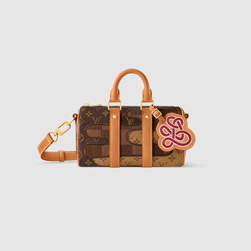 루이비통 다미에 및 모노그램 리버스 키폴 반둘리에 25 M15428