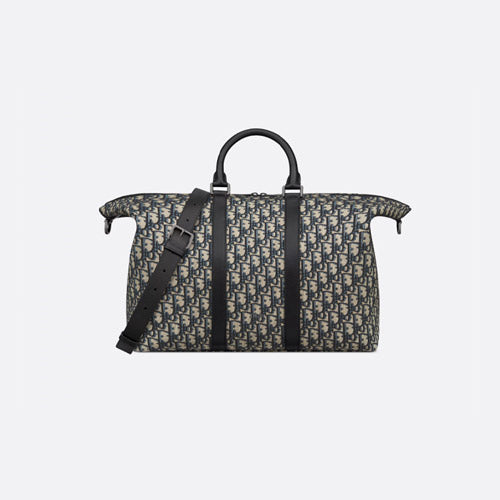 디올 오블리크 위켄더 40 보스턴백 베이지/블랙