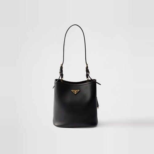 프라다 미디엄 가죽백 블랙 1BE080