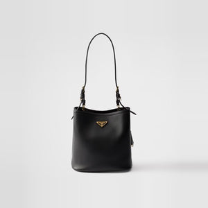프라다 미디엄 가죽백 블랙 1BE080