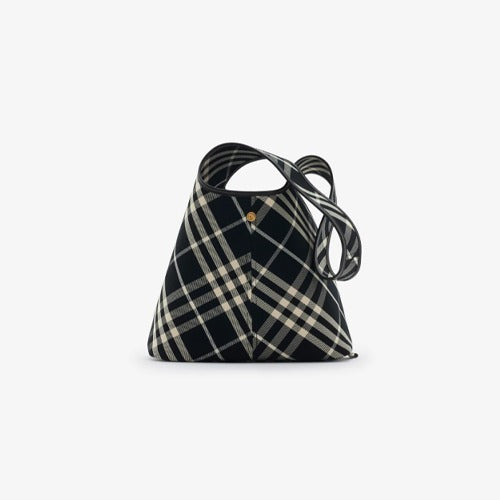 버버리 스몰 체크 숄더백 블랙