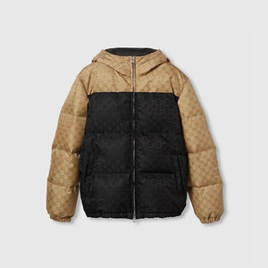 구찌 GG 나일론 푸퍼 다운 재킷 베이지/블랙