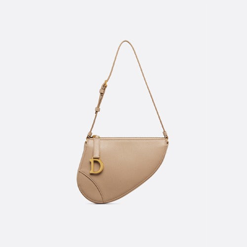 디올 새들 숄더 파우치 베이지