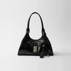 프라다 미디엄 가죽 토트백 블랙 1BG563