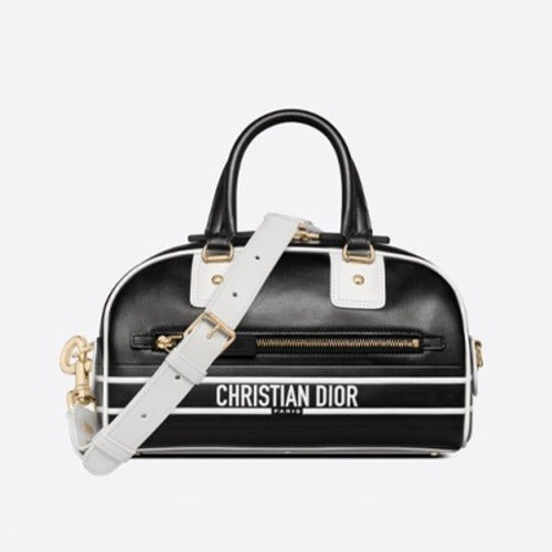 디올 바이브 스몰 지퍼 볼링백 블랙