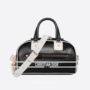 디올 바이브 스몰 지퍼 볼링백 블랙