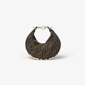 펜디 펜디그라피 패브릭 미니 백 브라운