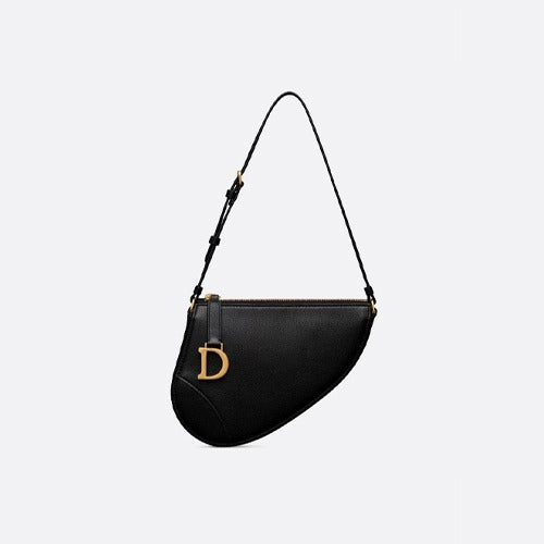 디올 새들 숄더 파우치 블랙
