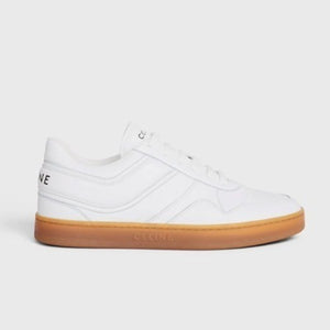 셀린느 트레이너 로우 레이스업 스니커즈 화이트/베이지