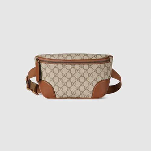 구찌 GG 엠블럼 미디엄 벨트백 브라운 821162