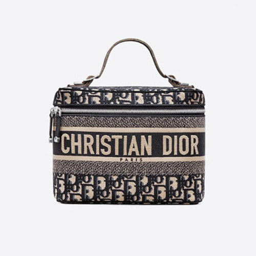 디올 오블리크 트래블 베니티 케이스백 블루 (박주미 착용)