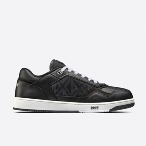 디올 B27 CD 다이아몬드 캔버스 로우탑 스니커즈 블랙
