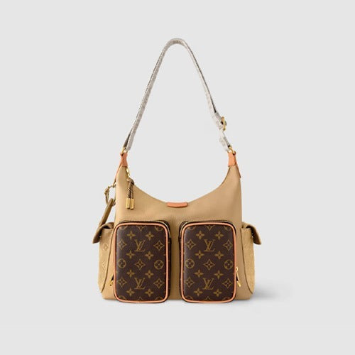 루이비통 가죽 및 모노그램 호보 카고 M12697