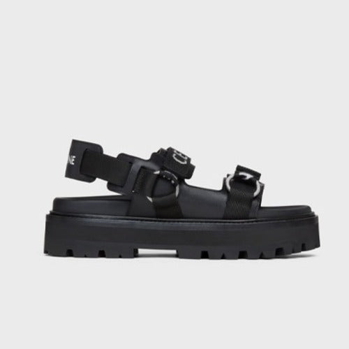 셀린느 벌키 아웃도어 밸크로 샌들 블랙 (이시영 착용)