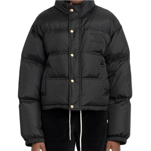 셀린느 트리오페 크롭 다운 자켓 블랙