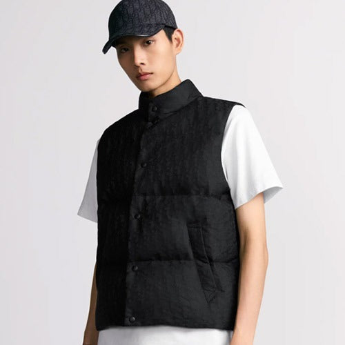 디올 오블리크 경량 푸퍼 베스트 블랙