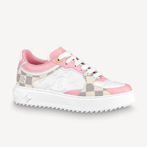 루이비통 타임 아웃 스니커즈 핑크 레더 다미에