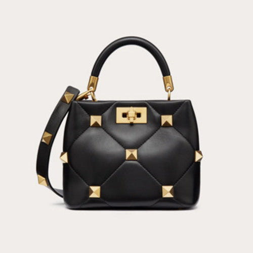 발렌티노 로만스터드 탑 핸들백 S 블랙 (손예진,화사 착용)