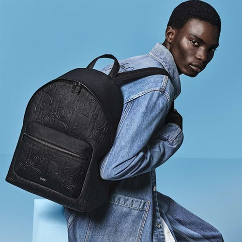 디올 그래비티 가죽 Rider 2.0 백팩 블랙 (차은우,세븐틴 민규 착용)