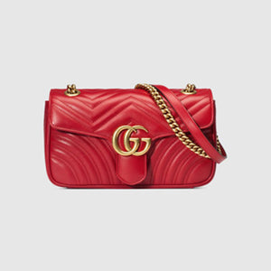 구찌 GG마몽 스몰 마틀라세 숄더백 레드