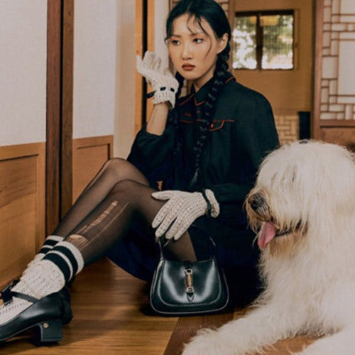 구찌 재키 1961 미니 호보백 블랙 (화사,비,카이 착용)