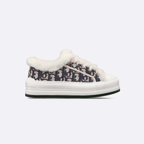 디올 워크 앤 플랫폼 시어링 스니커즈 베이지/블랙