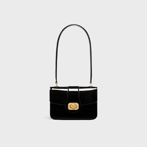 셀린느 페이턴트 카프스킨 틴 조세핀 백 블랙