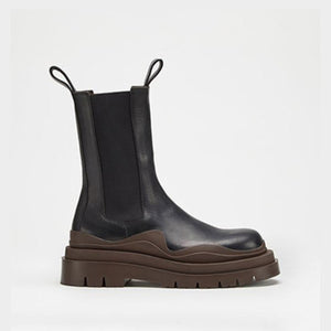 보테가베네타 BV 타이어부츠 미들 블랙/브라운