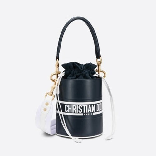 디올 바이브 스몰 버킷 백 블루