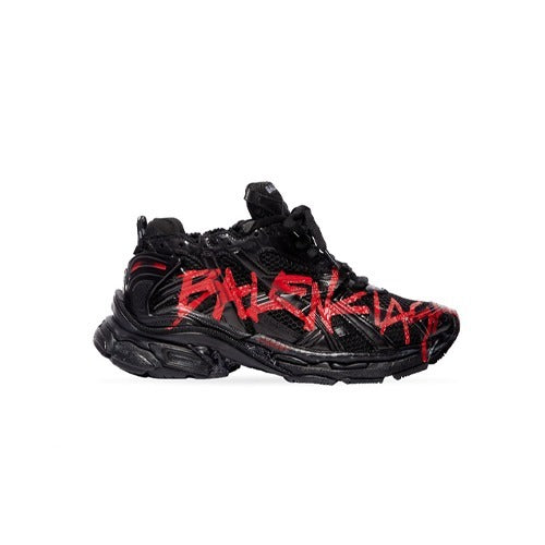 발렌시아가 러너 그래피티 스니커즈 블랙