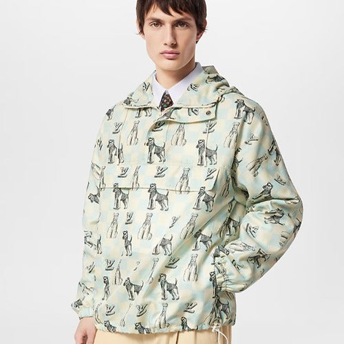 루이비통 다미에 프린티드 후디드 아노락 1AFRCA