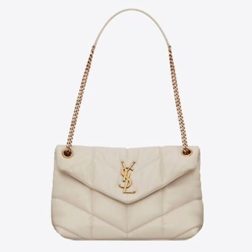 세인트로랑 루루 퍼퍼 체인백 블랑빈티지 S/M (소유진 착용)