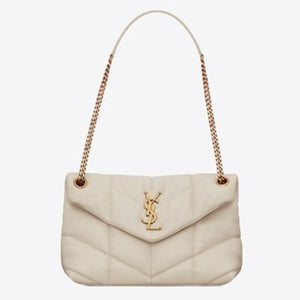 세인트로랑 루루 퍼퍼 체인백 블랑빈티지 S/M (소유진 착용)