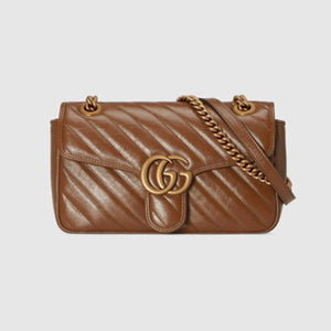 구찌 GG 마몽 스몰 마틀라세 숄더백 브라운 (아이유 착용)