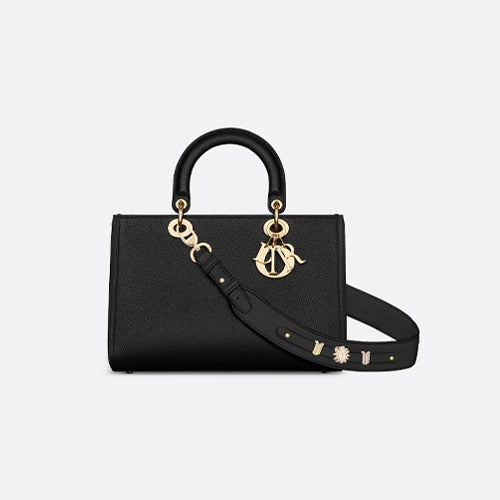 디올 레이디 디사이어 미디엄 숄더백 블랙