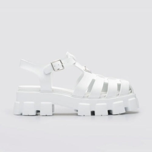 프라다 폼 러버 샌들 화이트