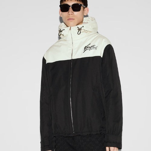 구찌 테크니컬 코튼 캔버스 후드 재킷 787197