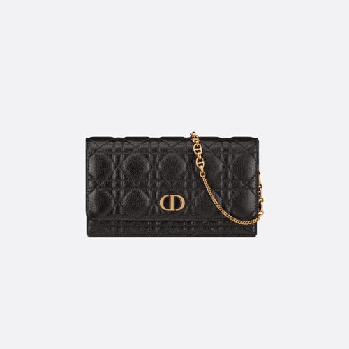 디올 카로 WOC 파우치 체인백 블랙
