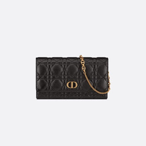 디올 카로 WOC 파우치 체인백 블랙