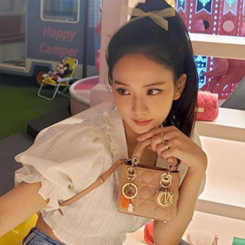 디올 레이디 디올 마이크로백 로즈드방 (지수,김나영,김연아 착용)