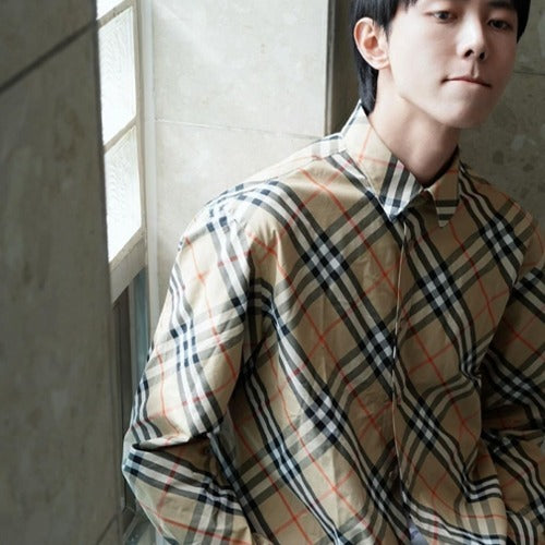 버버리 체크 코튼 클래식 셔츠 3color (주우재 착용)