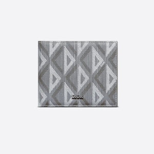 디올 CD 다이아몬드 캔버스 반지갑 그레이