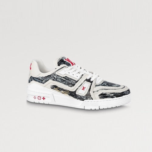 루이비통 LV 채색 트레이너 스니커즈 블랙 1ABLWD